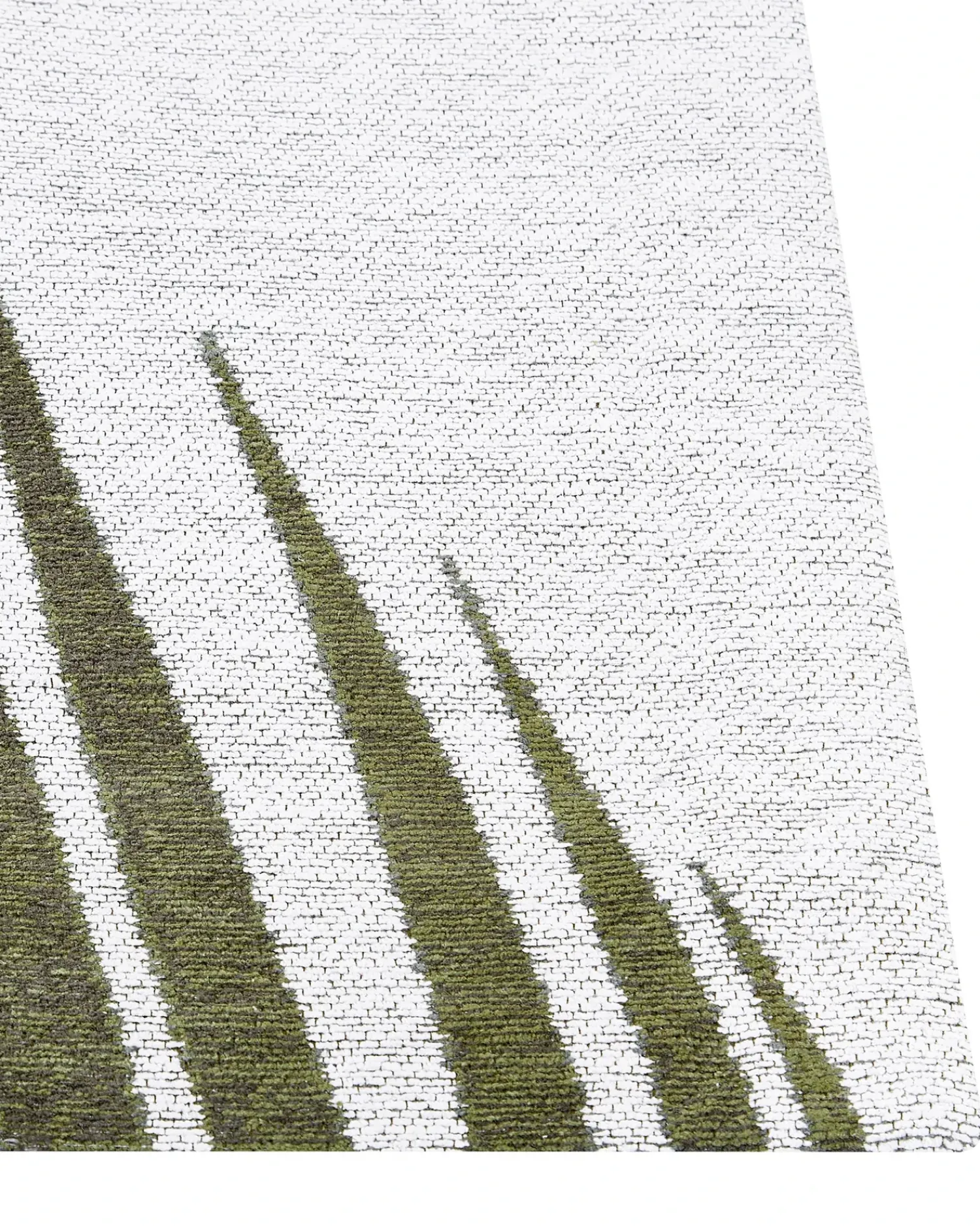 Hot Beliani Tappeto BARZAH Verde Cotone Bianco Verde