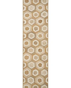 Outlet Beliani Tappeto BASOREN Beige Iuta Beige Bianco
