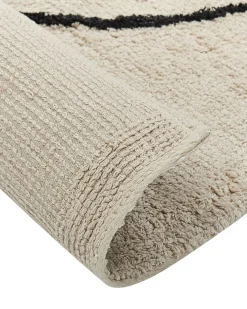 Best Beliani Tappeto BAYIR Beige 160 x 230 cm Cotone Beige Nero