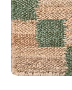 Sale Beliani Tappeto BEED Beige/Verde 160 x 230 cm Iuta Beige Verde