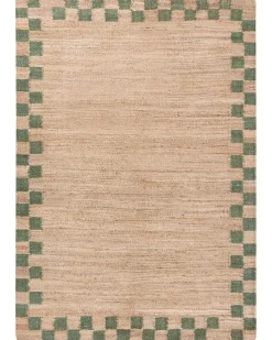 Sale Beliani Tappeto BEED Beige/Verde 160 x 230 cm Iuta Beige Verde