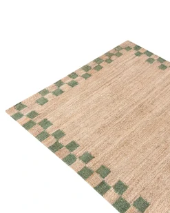 Sale Beliani Tappeto BEED Beige/Verde 160 x 230 cm Iuta Beige Verde