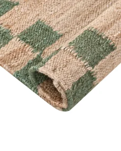 Sale Beliani Tappeto BEED Beige/Verde 160 x 230 cm Iuta Beige Verde