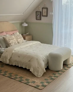 Sale Beliani Tappeto BEED Beige/Verde 160 x 230 cm Iuta Beige Verde