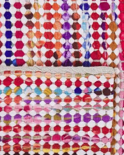 Sale Beliani Tappeto BELEN Multicolore 160 x 230 cm Blu Rosa Rosso Multicolore