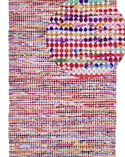 Sale Beliani Tappeto BELEN Multicolore 160 x 230 cm Blu Rosa Rosso Multicolore