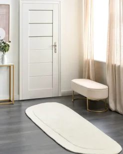 Discount Beliani Tappeto BERANI chiaro 80 x 250 cm Viscosa Beige