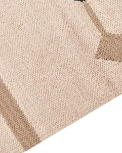 Hot Beliani Tappeto BERDIK Multicolore Cotone Kilim Bianco Beige Nero Multicolore