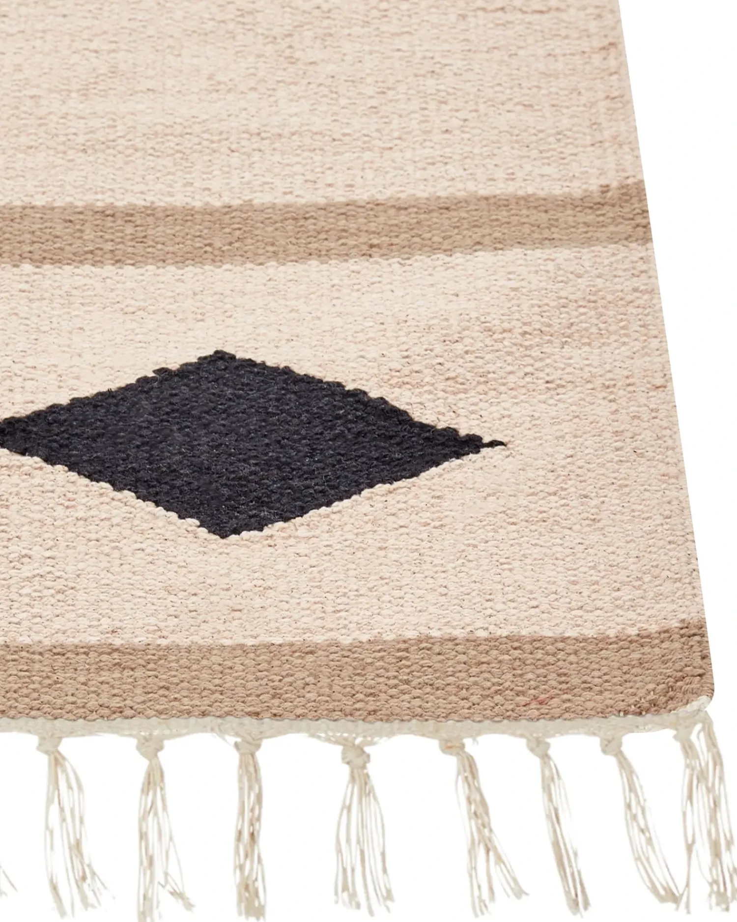 Hot Beliani Tappeto BERDIK Multicolore Cotone Kilim Bianco Beige Nero Multicolore