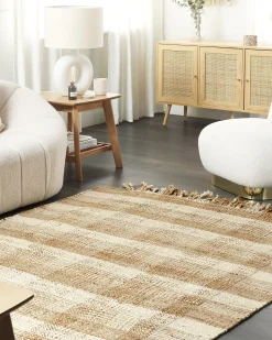 Sale Beliani Tappeto BERISSA Beige Iuta Beige Naturale