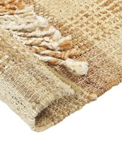 Beliani Tappeto BERISSA Beige Iuta Beige Naturale
