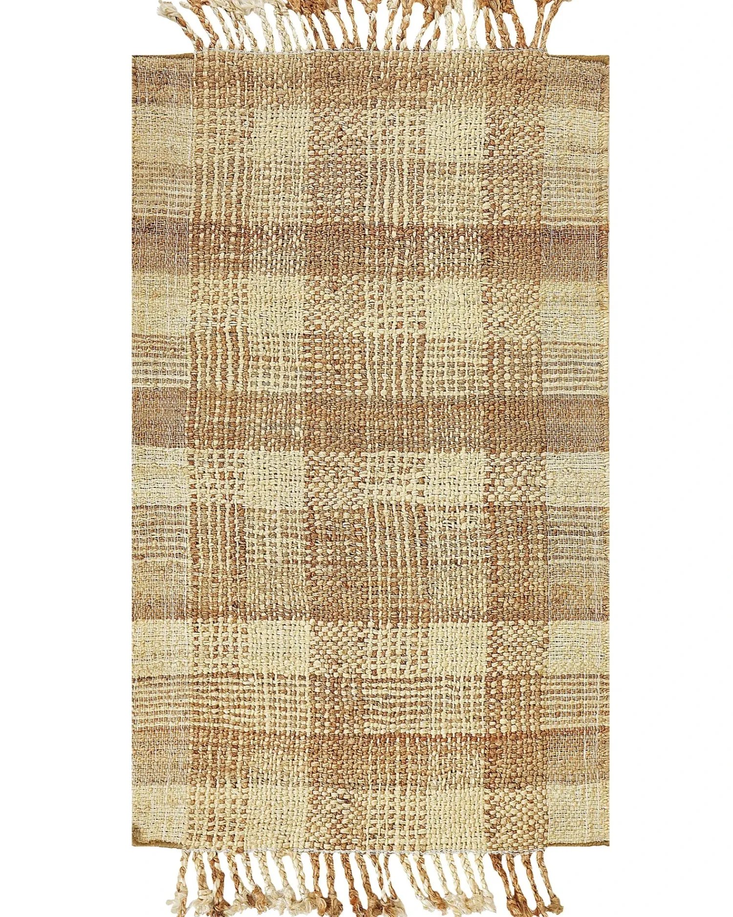 Beliani Tappeto BERISSA Beige Iuta Beige Naturale