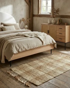 Beliani Tappeto BERISSA Beige Iuta Beige Naturale