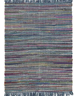 Hot Beliani Tappeto BESNI Cotone Blu