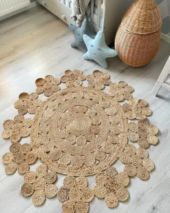 Clearance Beliani Tappeto BIRECIK ø 120 cm Iuta Beige