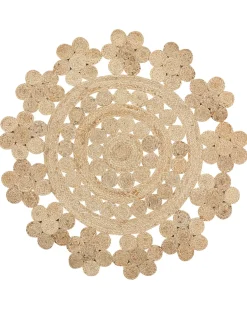Clearance Beliani Tappeto BIRECIK ø 120 cm Iuta Beige