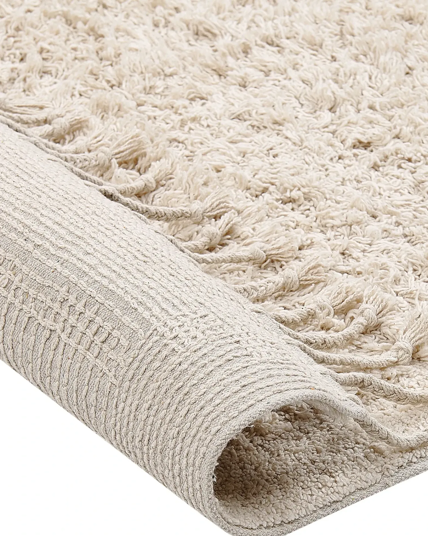 Outlet Beliani Tappeto BITLIS chiaro Cotone Beige