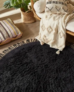 Sale Beliani Tappeto BITLIS Cotone Nero