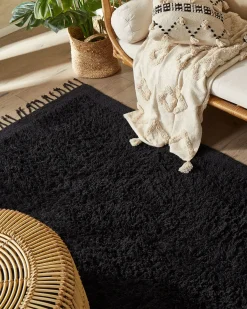 Outlet Beliani Tappeto BITLIS Cotone Nero