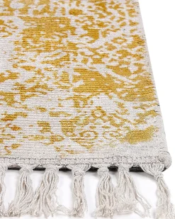 Sale Beliani Tappeto BOYALI Senape 80 x 150 cm Viscosa Beige Giallo