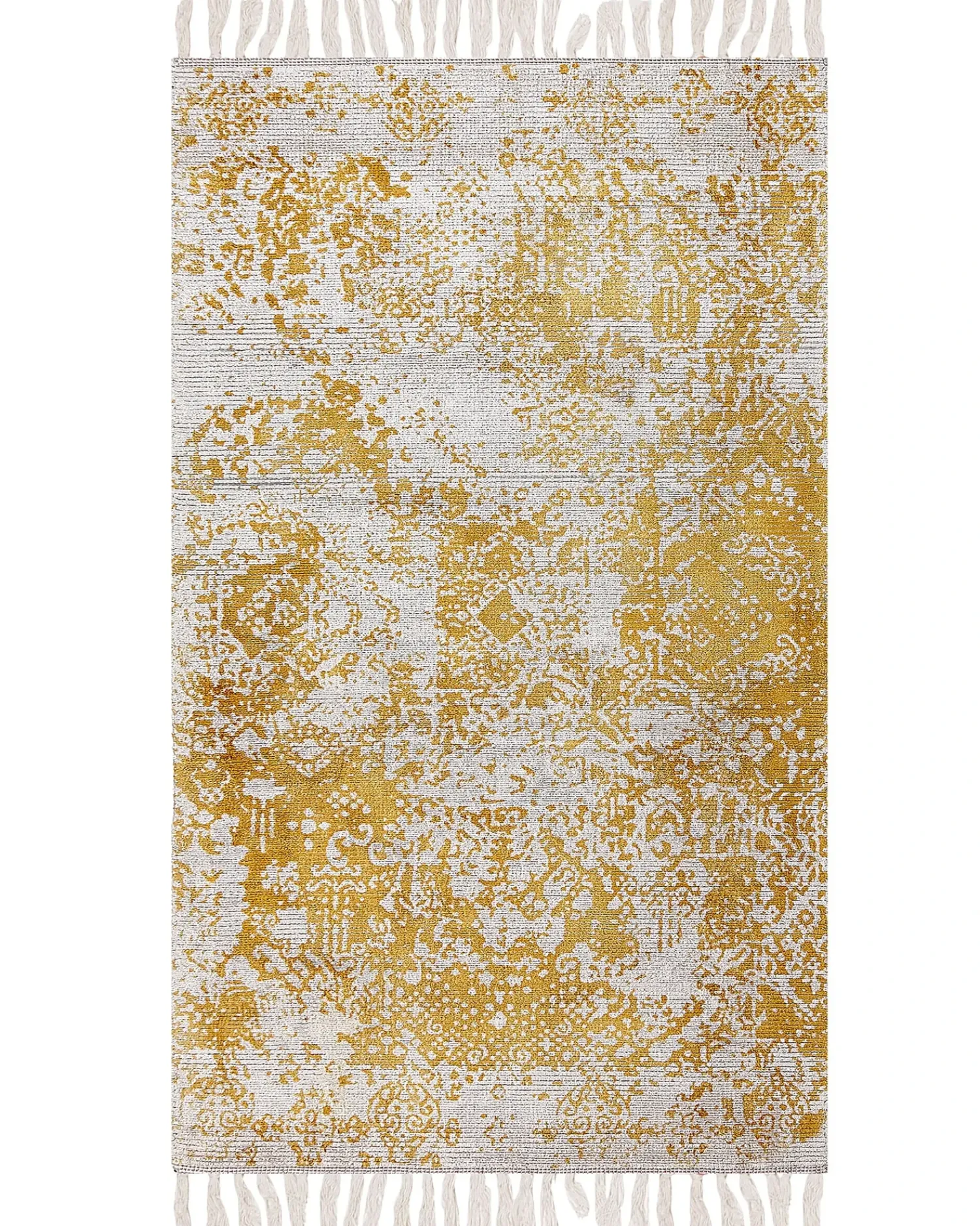 Sale Beliani Tappeto BOYALI Senape 80 x 150 cm Viscosa Beige Giallo