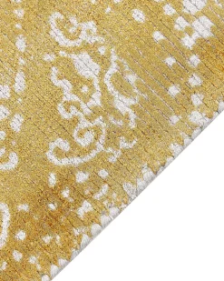 Sale Beliani Tappeto BOYALI Senape 80 x 150 cm Viscosa Beige Giallo