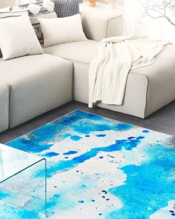 Outlet Beliani Tappeto BOZAT Blu Blu Grigio