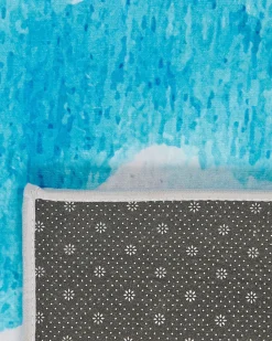 Outlet Beliani Tappeto BOZAT Blu Blu Grigio