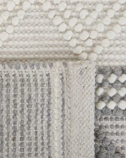 New Beliani Tappeto BOZOVA Beige chiaro Lana Beige Grigio