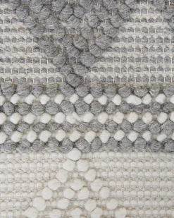 New Beliani Tappeto BOZOVA Beige chiaro Lana Beige Grigio