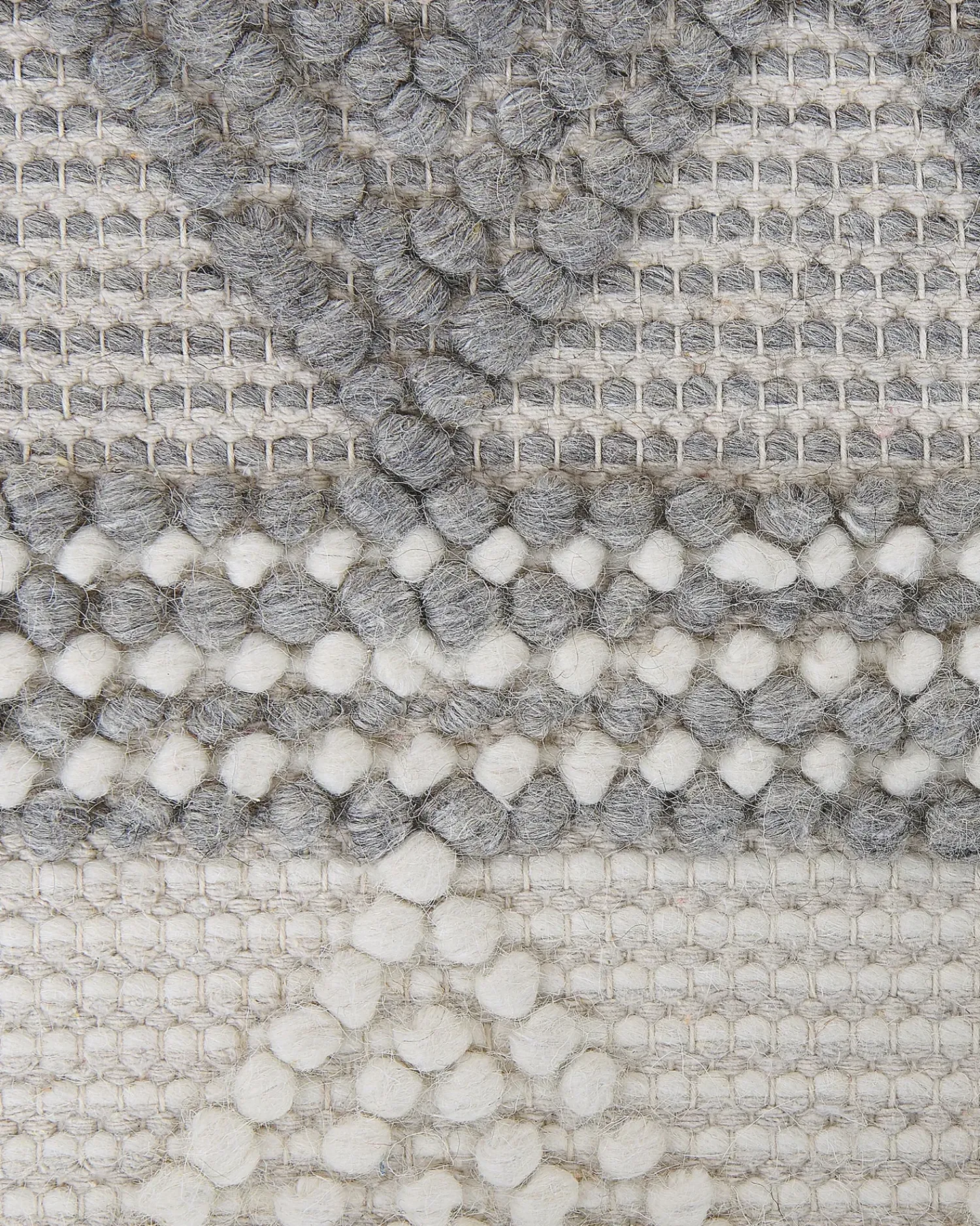 New Beliani Tappeto BOZOVA Beige chiaro Lana Beige Grigio