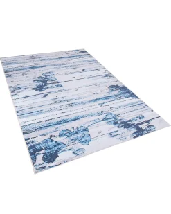 Online Beliani Tappeto BURDUR Blu Beige Blu