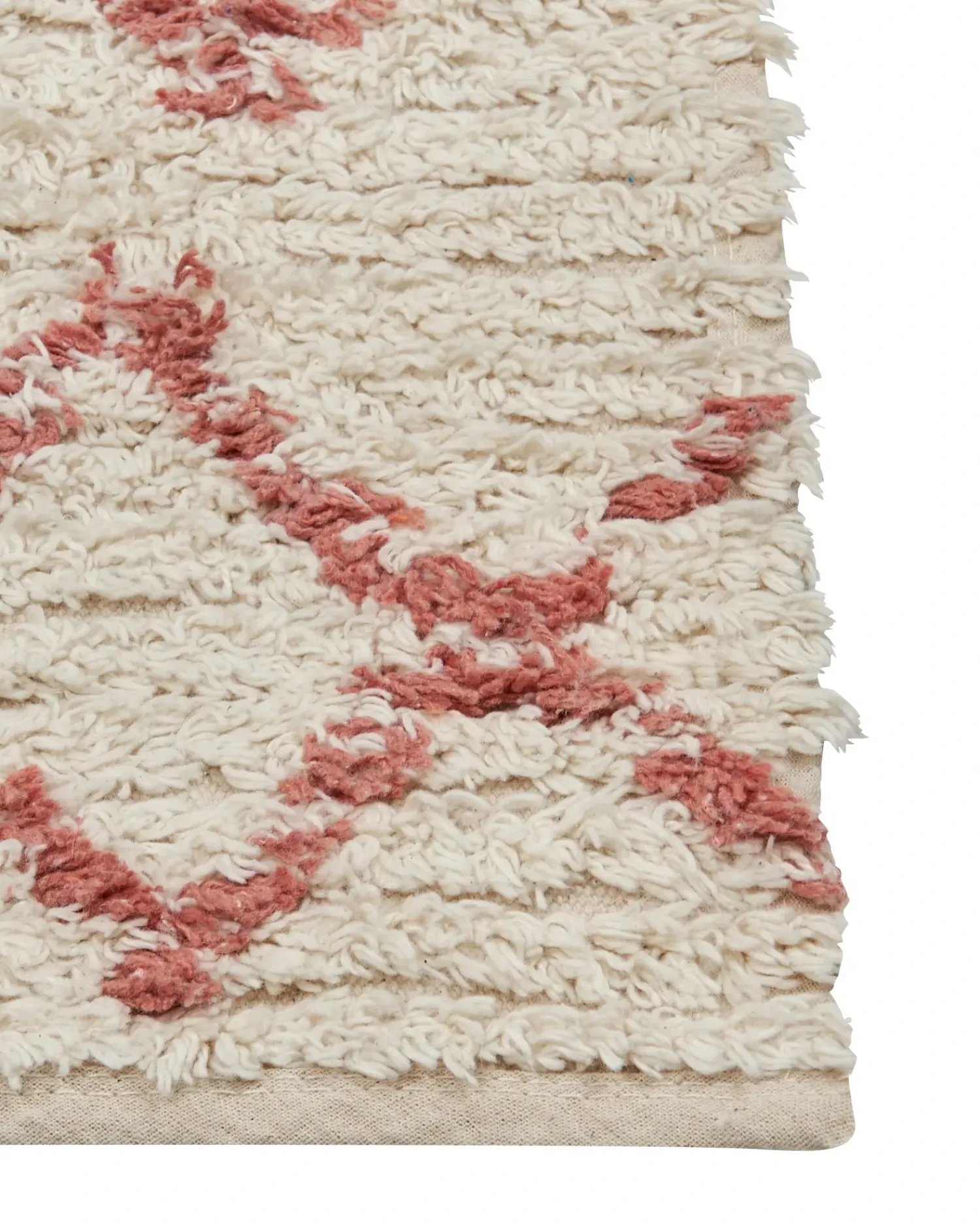Clearance Beliani Tappeto BUXAR Beige Cotone Beige Rosa