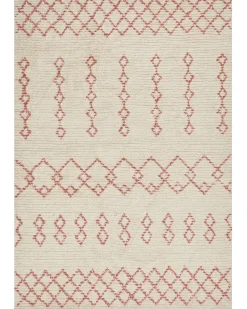 Clearance Beliani Tappeto BUXAR Beige Cotone Beige Rosa