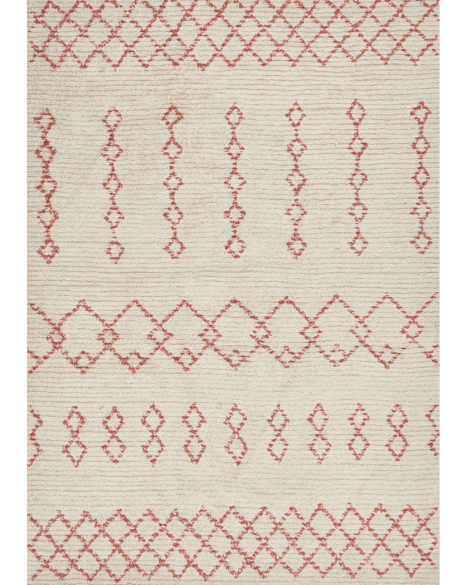 Clearance Beliani Tappeto BUXAR Beige Cotone Beige Rosa