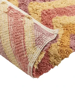 Sale Beliani Tappeto CANAKKALE Multicolore Cotone Giallo Rosso Viola Multicolore