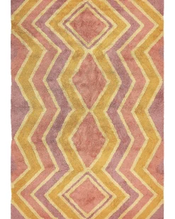 Sale Beliani Tappeto CANAKKALE Multicolore Cotone Giallo Rosso Viola Multicolore