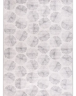 Beliani Tappeto CATAK Bianco sporco Bianco Grigio