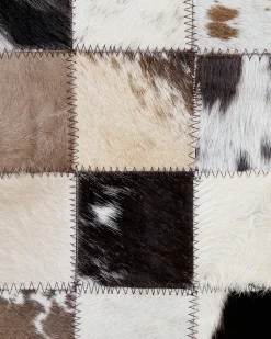 Best Beliani Tappeto CERLI Bianco 160 x 230 cm Pelle naturale Beige Bianco Grigio Marrone Nero Multicolore