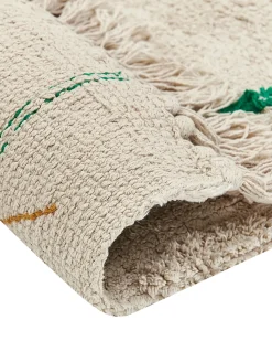 New Beliani Tappeto CETMI Beige 160 x 230 cm Cotone Beige Multicolore