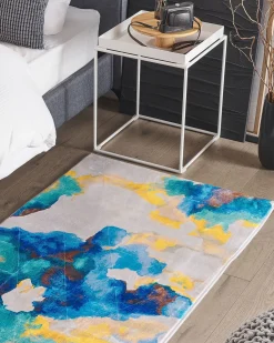 Best Beliani Tappeto CEYHAN Multicolore Bianco Blu Giallo Multicolore