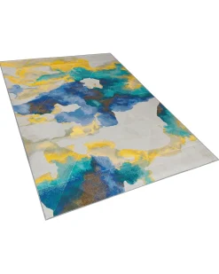 Clearance Beliani Tappeto CEYHAN Multicolore Bianco Blu Giallo Multicolore