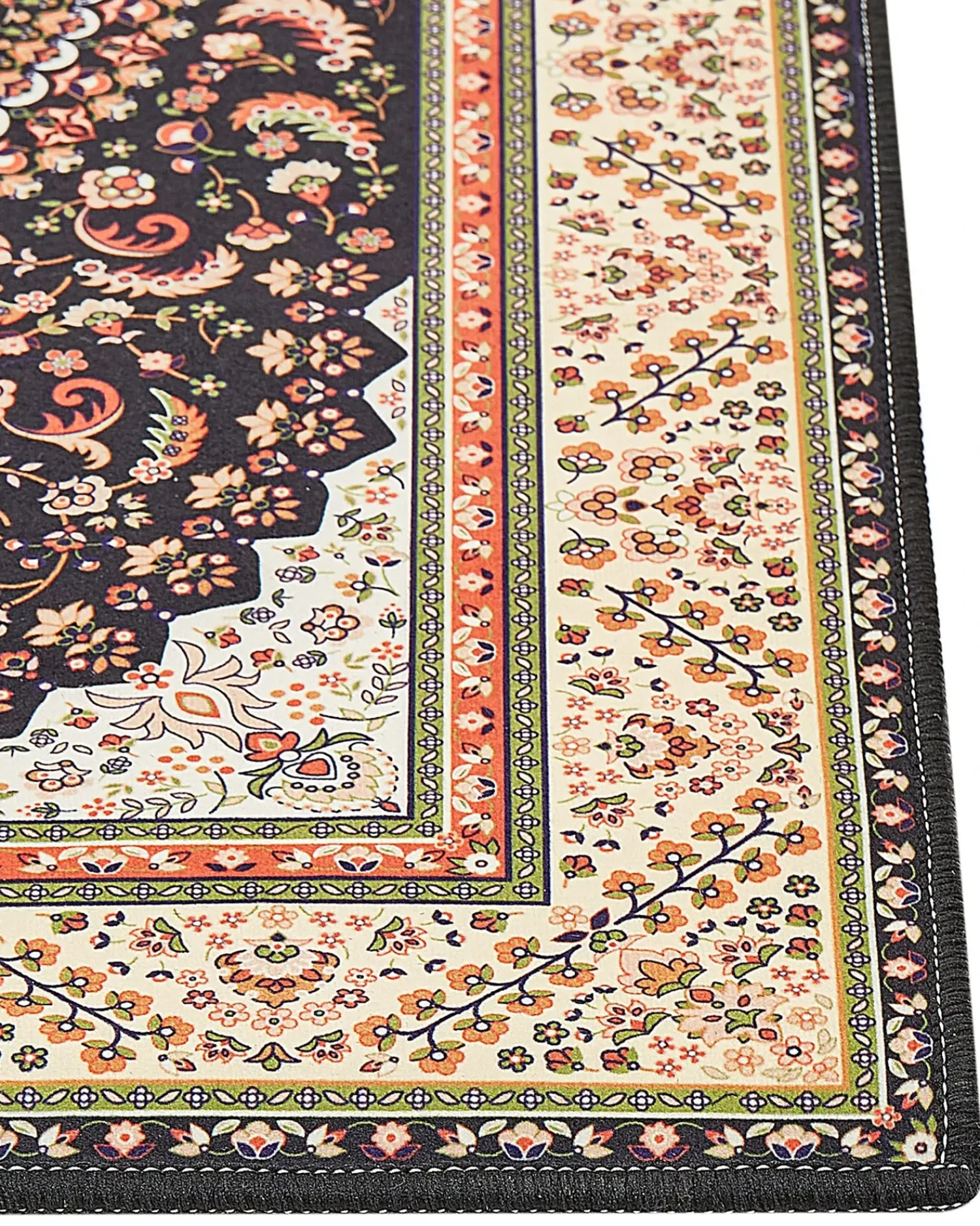 Sale Beliani Tappeto CIVRIL Multicolore 80 x 240 cm Arancione Beige Nero Multicolore Verde