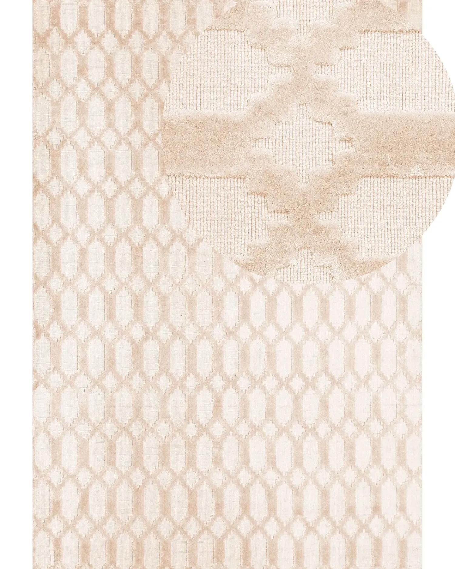 Clearance Beliani Tappeto CIZRE Viscosa Beige