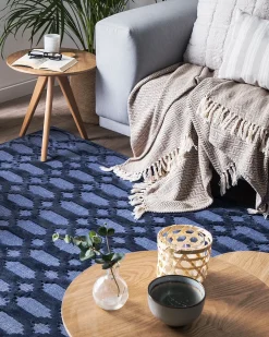 Discount Beliani Tappeto CIZRE marino Viscosa Blu