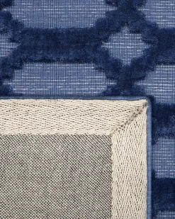 Outlet Beliani Tappeto CIZRE marino Viscosa Blu
