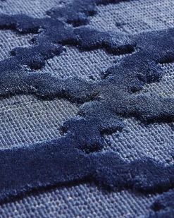 Outlet Beliani Tappeto CIZRE marino Viscosa Blu