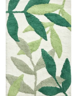 Best Beliani Tappeto da bagno ASAN Verde 60 x 90 cm Cotone Beige Verde