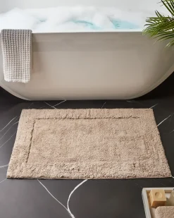 Online Beliani Tappeto da bagno BABAIL chiaro 60 x 90 cm Cotone Marrone