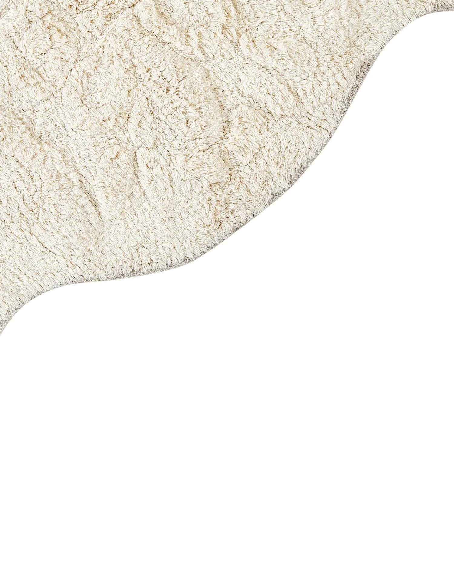 Outlet Beliani Tappeto da bagno CANBAR chiaro 150 x 60 cm Cotone Beige